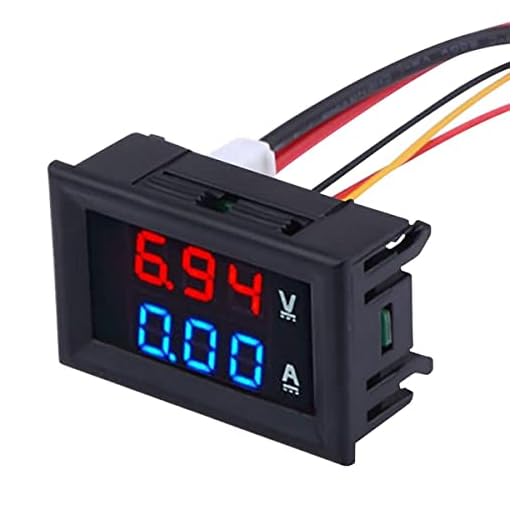 Voltímetro Amperímetro Digital Dc 100v 10a Som Bateria Carro Painel Bancada