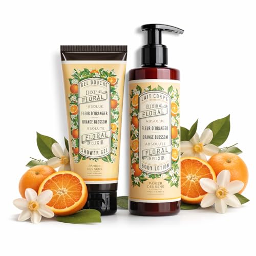 Panier des Sens Orange Blossom Body Wash &amp; Lotion Set 6.8 + 8.5 fl oz