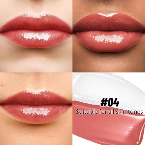 Image of 2-in-1 Matte Liquid Lipstick & Clear Lip Gloss, Long Lasting Waterproof Smudge Proof 24 Hour Lip Color Stain, Non Stick & Non Fading, Vegan Matte Makeup Lip Stain for Women,Coral Orange #04