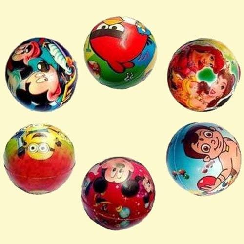Jongen en Meisje Soft Foam Sponge Balls with Cartoon Prints Light Weight- Kids Birthday Return Gifts 8 CM Each (Pack of 6)-Multi (B0CZHTLPKV) Amazon Price History, Amazon Price Tracker