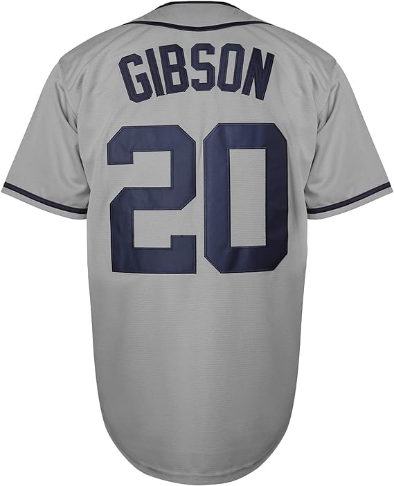 AVLSJEN Mens #20 Josh Gibson Baseball Jersey Homestead Grays Baseball Shirt Stitched S-3XL (US, Alpha, X-Large, Regular, Regular, Grey)
