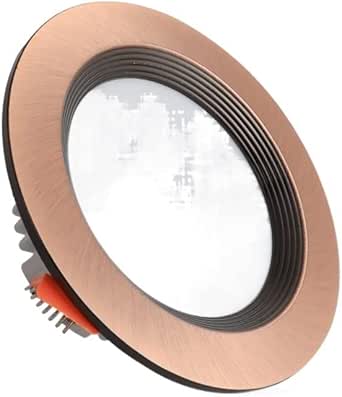 PEHUB Recessed Ceiling Light Fixture Brushed Copper Round Dimmable ...