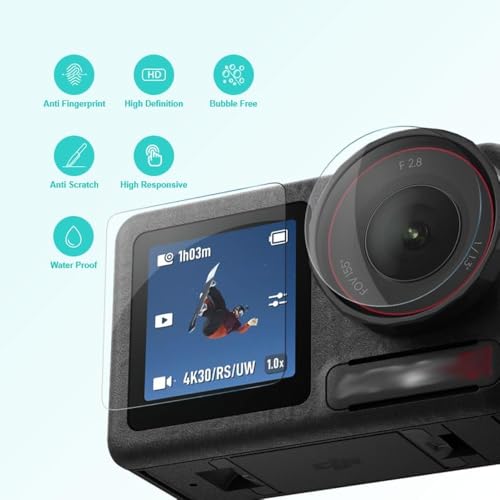Image of M.G.R.J Tempered Glass Screen Protector for DJI Osmo Action 5 Pro Action Camera (Rel. 2024)