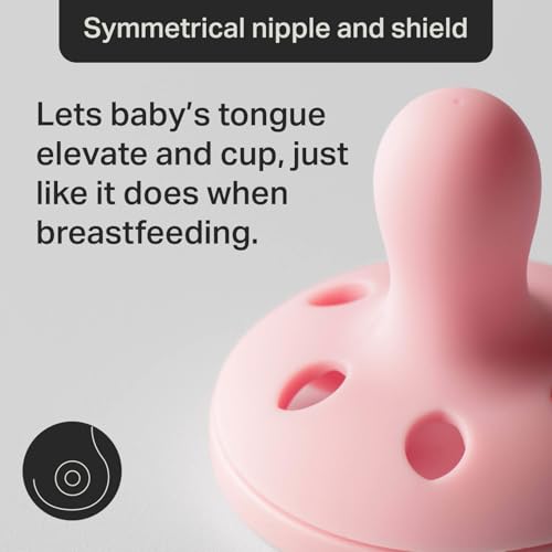 Image of Tommee Tippee Breast-Like Pacifier, Lightweight, One-piece Silicone Design, Symmetrical Nipple, 0-6m, 4 Pack