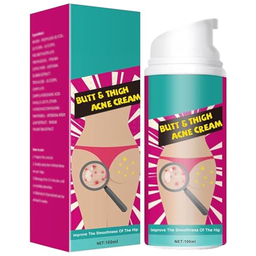 Crema para el Cuidado de los Glúteos, Crema de Acné de Cadera, para Eliminar Granos, Tratamiento de Limpieza de Gluteos, Piel Hidratante, 100 ml