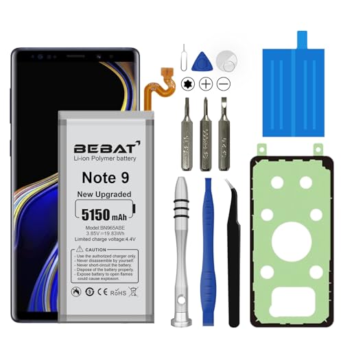 BEBAT Replacement Battery for Samsung Galaxy Note 9,5150mAh High Capacity Lithium Polymer Battery for Samsung Galaxy Note 9, N9600 N960F SM-N960 N960V N960A N960T N960P N960U with Repair Tool Kits