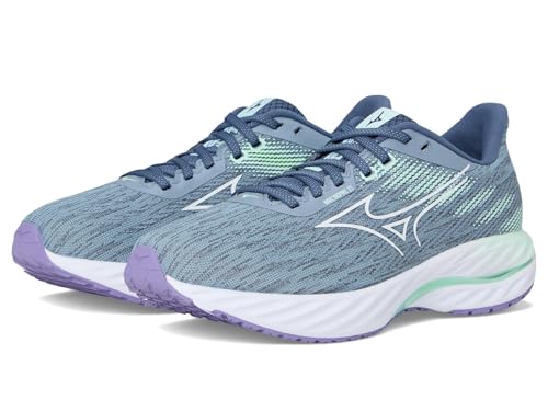 Mizuno Wave Inspire 21 D - Tenis para mujer, Tradewinds/Blanco, 6 Wide