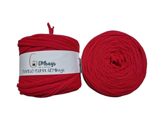 PACK DE 2 BOBINAS DE TRAPILLO PLUMA GEMbags EN COLOR ROJO