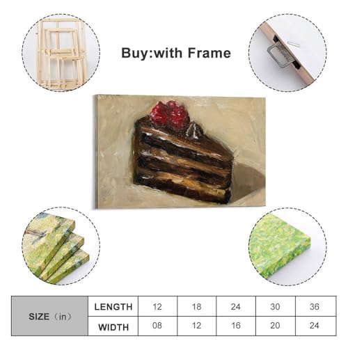 Tranche gâteau chocolat poster WIZIGM effet huile - 2