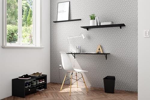 PRAT.K Prateleira Preta 1.5x20x60cm - Compacta e Versátil (Concept)