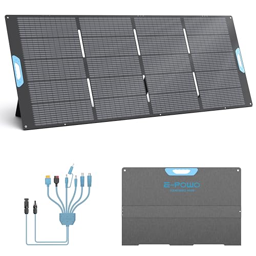 400W Faltbares Solarpanel Monokristallin mit integriertem Ständer 23 5% Wirkungsgrad IP67 wasserdicht universell kompatibel mit Powerstation Generator und Wohnmobil
