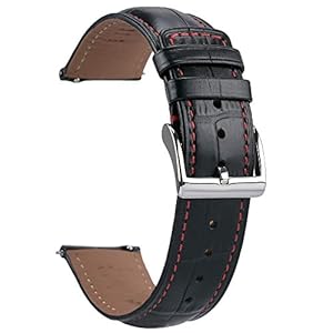 EACHE Leather Watch Straps Alligator Grain Quick Release Leather Watch Straps for Men -More Colors 18mm 19mm 20mm 22mm