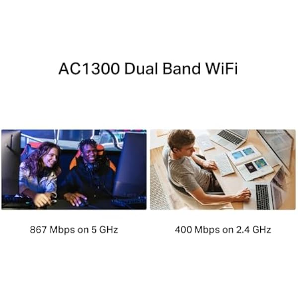 Двухдиапазонный USB WiFi адаптер Mercusys MA30H AC1300 | 867 Мбит/с (5 ГГц) + 400 Мбит/с (2,4 ГГц) | Антенна с высоким усилением и регулировкой | MU-MIMO | Безопасность WPA3 | Plug & Play | Windows 10/11