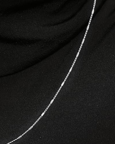 Image of Clara Anti-Tarnish 925 Sterling Silver Chain Necklace in 18 inches | Gift for Women and Girls| Minimal Daily Wear