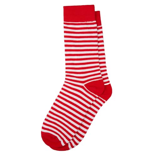 Jacob Alexander Men's Candy Cane Red White Stripe Socks3