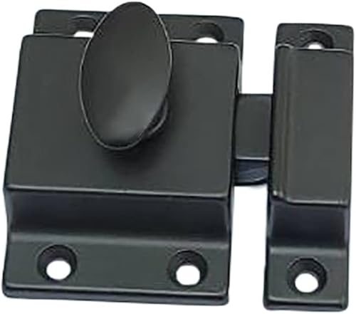 Miniatura 10 de QCAA Pestillo tradicional grande ovalado para gabinete, latón macizo, 2 pulgadas, para armarios y otros muebles, latón pulido, paquete de 2,