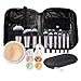 15 pc STARTER KIT w/BRUSHES & CASE (WARM Neutral Shade-Most Popular) Mineral Makeup Foundation Blush Bronzer Illuminating Veil Set Bare Skin Matte Powder