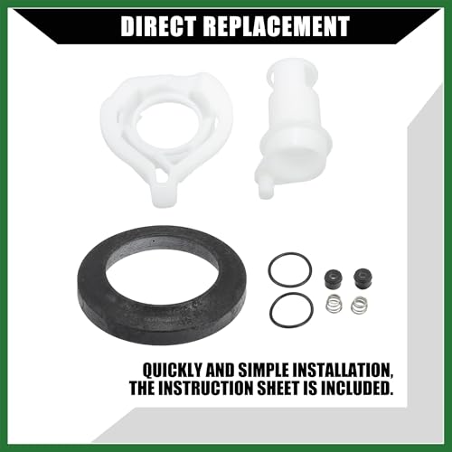 Image of Motoforti 42049 Water Valve Style II Kit for Aqua Magic Style II Permanent Toilets /Leak-Resistant RV Toilet Water Assembly Valve Kit / 1Set Long-lasting, Black, White