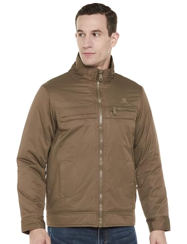 Image of Qube By Fort Collins Men's Regular Fit Casual Winter Jacket in Super Twill Bonded Fabric - Warm, Durable, and Stylish