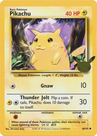 Pokémon Pikachu - 58/102 - 25th Anniversary Oversized Promo