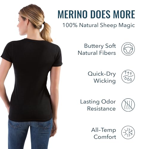 Women's Merino T-Shirt by Woolly | RWS Certified | Soft, Stink Free, Seattle Designed4