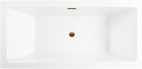Miniatura 3 de Vanity Art Bañera independiente de 67 x 31 pulgadas  Bañeras de mejoras para el hogar con diseño contemporáneo para remojo y baño, desbordamiento y