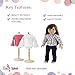 Emily Rose 18-inch Doll Clothes Stretch Jeans & 3 Long Sleeved T-Shirts Tees - Value Basics Versatile 18