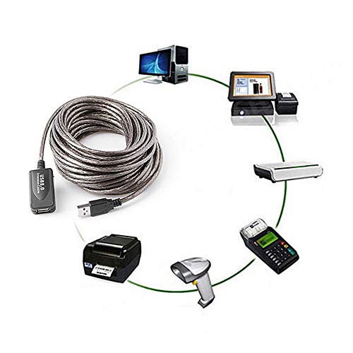 Image of 15 Meter USB Active Extension Male to Female cable for PC Laptop Keyboard Mouse dvr etc Active USB 2.0 Extension Cable