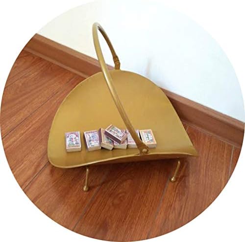 Log Carriers Holders Firewood Rack Log Stand Heavy Duty Iron Firewood Basket for Wood with Handles Indoor Outdoor Coal Rack Fireside Accessory (Color : Gold, Size : 403135 cm)