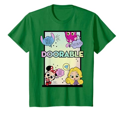 T-shirt Disney Doorables vêtement enfant imprimé bulles et portrait groupe