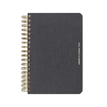 Hardcover Full Focus Leather Coil Planner by Michael Hyatt - The #1 Daily Planner to Set Annual Goals, Increase Focus, Eliminate Overwhelm, and Achieve Your Biggest Goals - Hardcover (Gray) Book