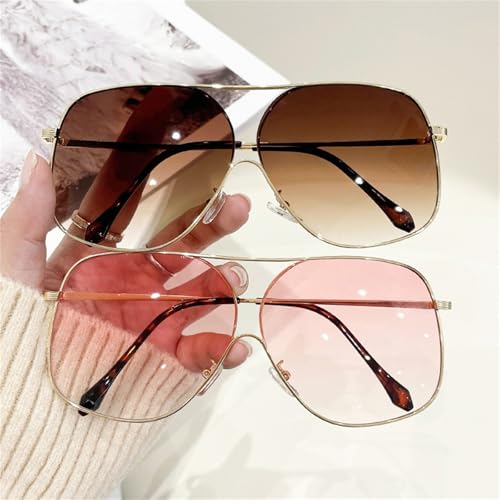 willochra Oversized Pilot Square Sunglasses For Women Men Vintage Cute Polygon Sun Glasses Ladies Double Bridge Eyewear4