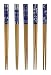 JapanBargain Brand Five Pairs of Asian Blue and White Wooden Chopsticks