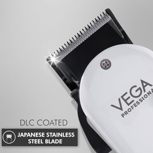 Image of VEGA PROFESSIONAL Men Pro Buzzer Professional Hair Clipper, 240 Mins Runtime & Dlc Coated Japanese Stainless Steel Fade Blades, (Vpmhc-08), Battery Powered