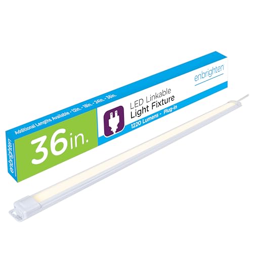 Image of Enbrighten Premium Linkable Under Cabinet Fixture, 36in, LED, Linkable, 1220 Lumens, 3000K Warm White, 38847-T1