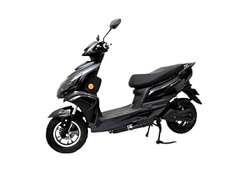 Mantra E-Bikes Monarch Electric Scooter - Disc Brake | Alloy Wheels | Drum Brake | LCD Display | Long-Lasting Battery (Lead Acid: 45-50 Km/Lithium-ion: 80-100 Km) | Black