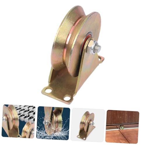 Heavy Du - Polea de una sola polea – Bloque de polea de cable industrial para cuerda de alambre y manejo de materiales en aplicaciones de construcción y Worhop