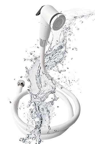 Streamflow ECO Hand Trigger Bidet/Shattaf Set - White / 120cm White Multilayer Plastic Hose