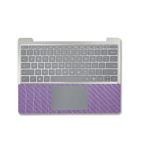 Image of MightySkins Carbon Fiber Skin Compatible with Microsoft Surface Laptop Go 3 (2023) Full Wrap Kit - Purple Gator Skin | Protective, Durable Textured Carbon Fiber Finish | Made in The USA