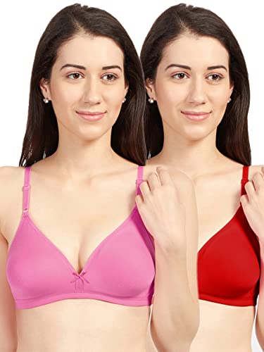 Image of SONARI Omania Womens Non-Padded Cotton Polyester Bras - Solid, Non-Wired, Medium Coverage, Hand Washable (Pack of 2)