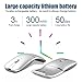 NORMIA RITA Foldable Arc Wireless Mouse Silent Click Bluetooth 5.0 and 2.4GHz Dual Modes Portable Curved Mouse for Home, Office, Travel (Silver)