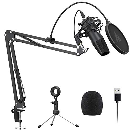 USB Microphone MAONO AU-A04 Plus Cardioid Condenser Podcast Mic 192kHz/24bit Plug and Play