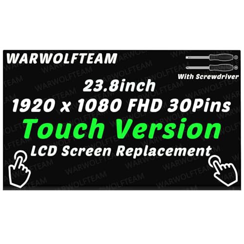 WARWOLFTEAM Compatible with LM238WF5-SSE6 LM238WF5 SS E6 LM238WF5(SS)(E6) 23.8in FHD Display 30Pins 60Hz LCD LED Touch Screen Panel(Only for Touch Version)