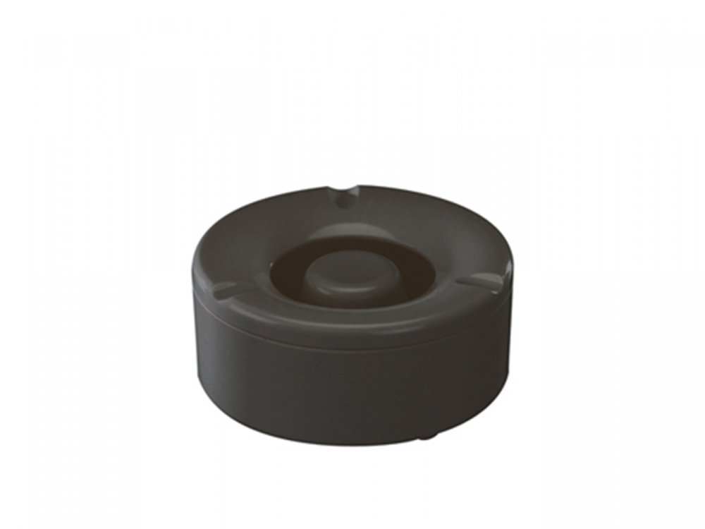 WACA 1810 Wind Ashtray Plastic Ashtray Stackable and Fireproof Colour: Black Size: Diameter 125 mm / H 50 mm