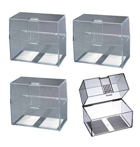 4x Karteikasten / Lernbox / DIN A7 / transparent