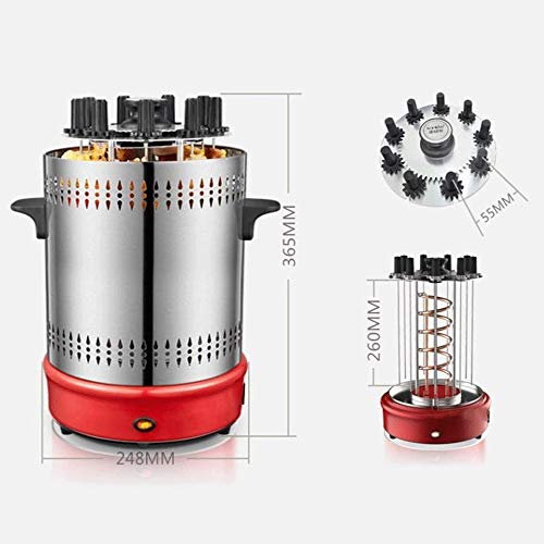 YFGQBCP Smokeless Automatische Rotating Vertikal Grill Innen 300 ℃ Perfekte Rotisserie Grill for Kebab-Spieße Home Use… – Bild 3