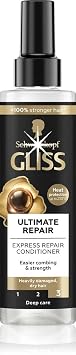 Gliss Ultimate Repair Express Conditioner Spray, 200 ml, Regenerating Leave-in Conditioner for Very Dry and Damaged Hair