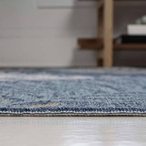 JONATHAN Y Palm Frond Reversible Washable Indoor Outdoor Area Rug 8X10 Cream/Navy, Calypso Coastal Casual for Backyard, Patio, Porch, Easy-Cleaning, High Traffic, Pet-Friendly Non-Shedding SVH108A-8 - Image 6