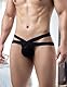 comeondear Jockstrap Männer Transparent Sexy Unterwäsche für Mann Große Größe Sissy Dessous Thong Mesh T Back Erotische Mini Strings für Herren Tanga Reizwäsche Ouvert Höschen Gay Unterhosen Schwarz,L