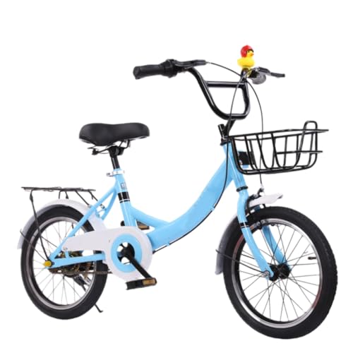 GrdMis子供用自転車 16/20/22インチ高炭素鋼車フレーム 組立簡単 高さ調節可能 初心者 ジュニア カゴ 小学生 かわいい キッズ自転車 おしゃれ 男の子 女の子 (スカイブルー,20インチ)